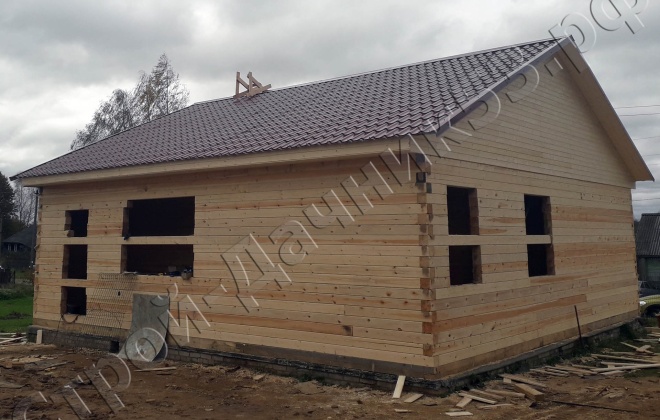 1 Брусовой дом 9.5×9.5, 90.25 м², Смоленская область, Сафоновский район, Деревня Казулино (5)